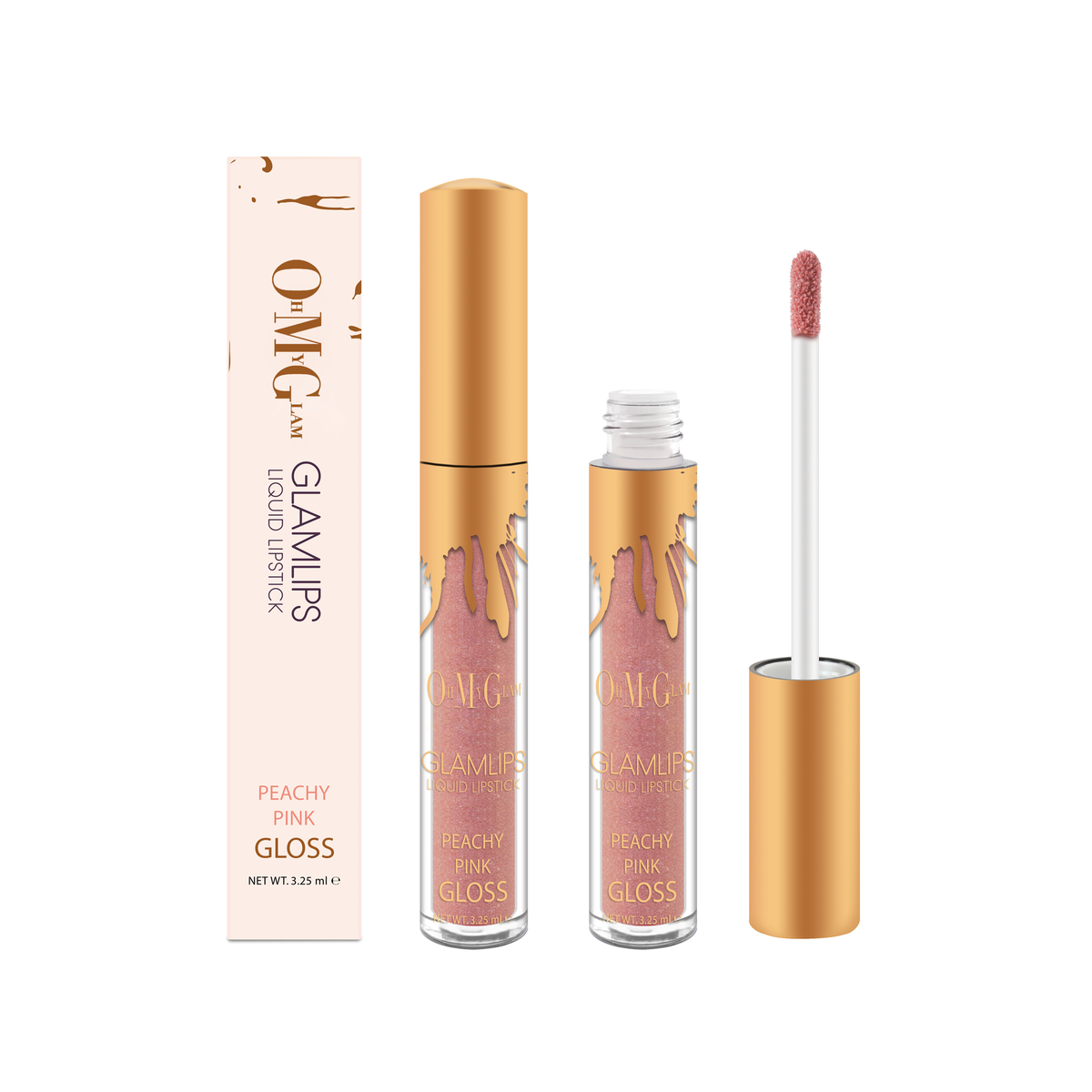 Buy Best Peachy Pink Lip Gloss Online UK | Oh My Glam Lip Gloss 
