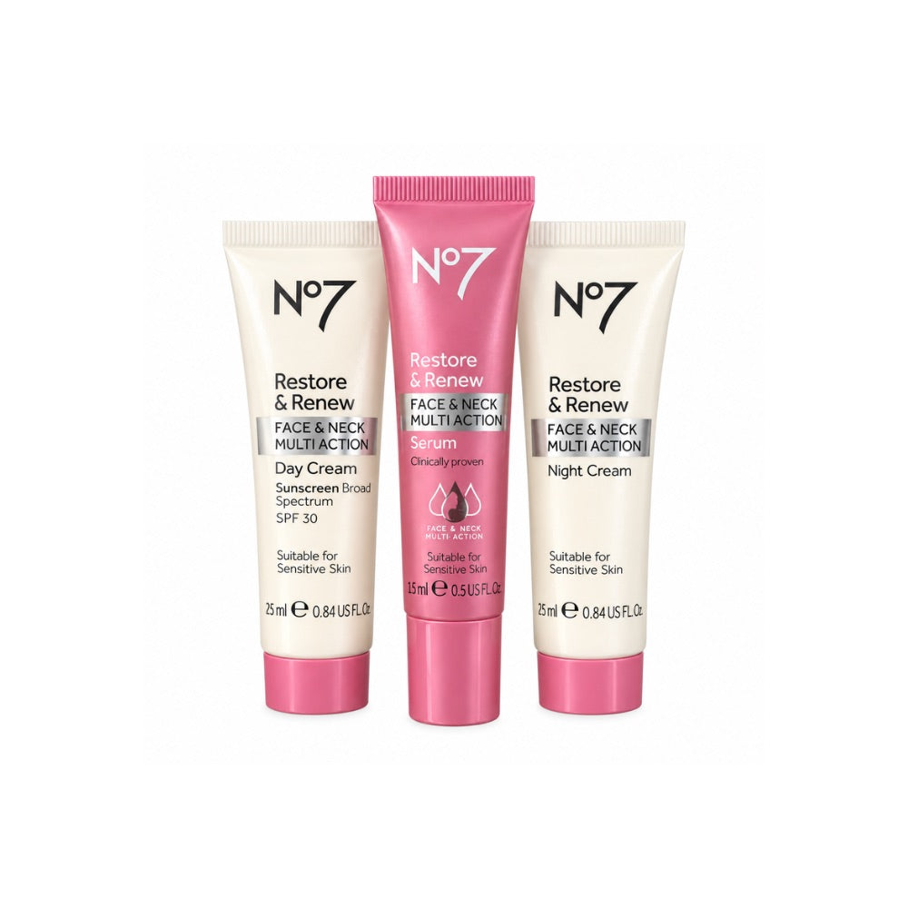 No7 Restore & Renew Face & Neck Trio